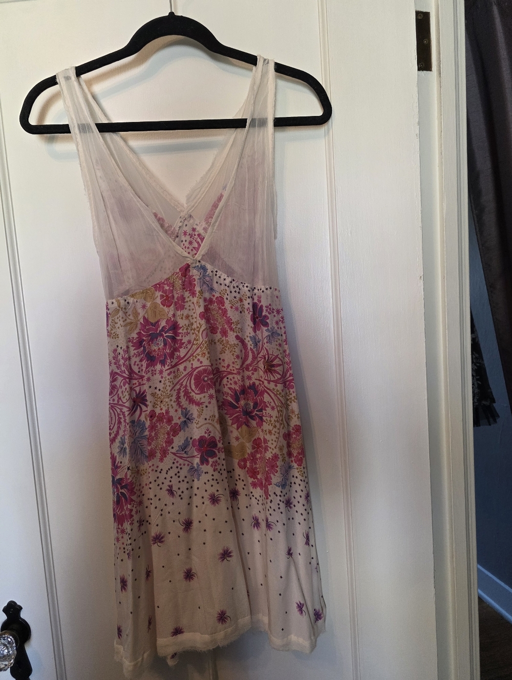 Free People Longwood Printed Slip Dress Floral Midi Medium NWOT - Picture 7 of 12